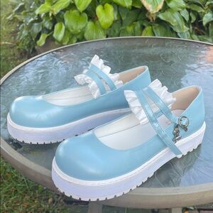 Light Blue Mary Jane Shoes